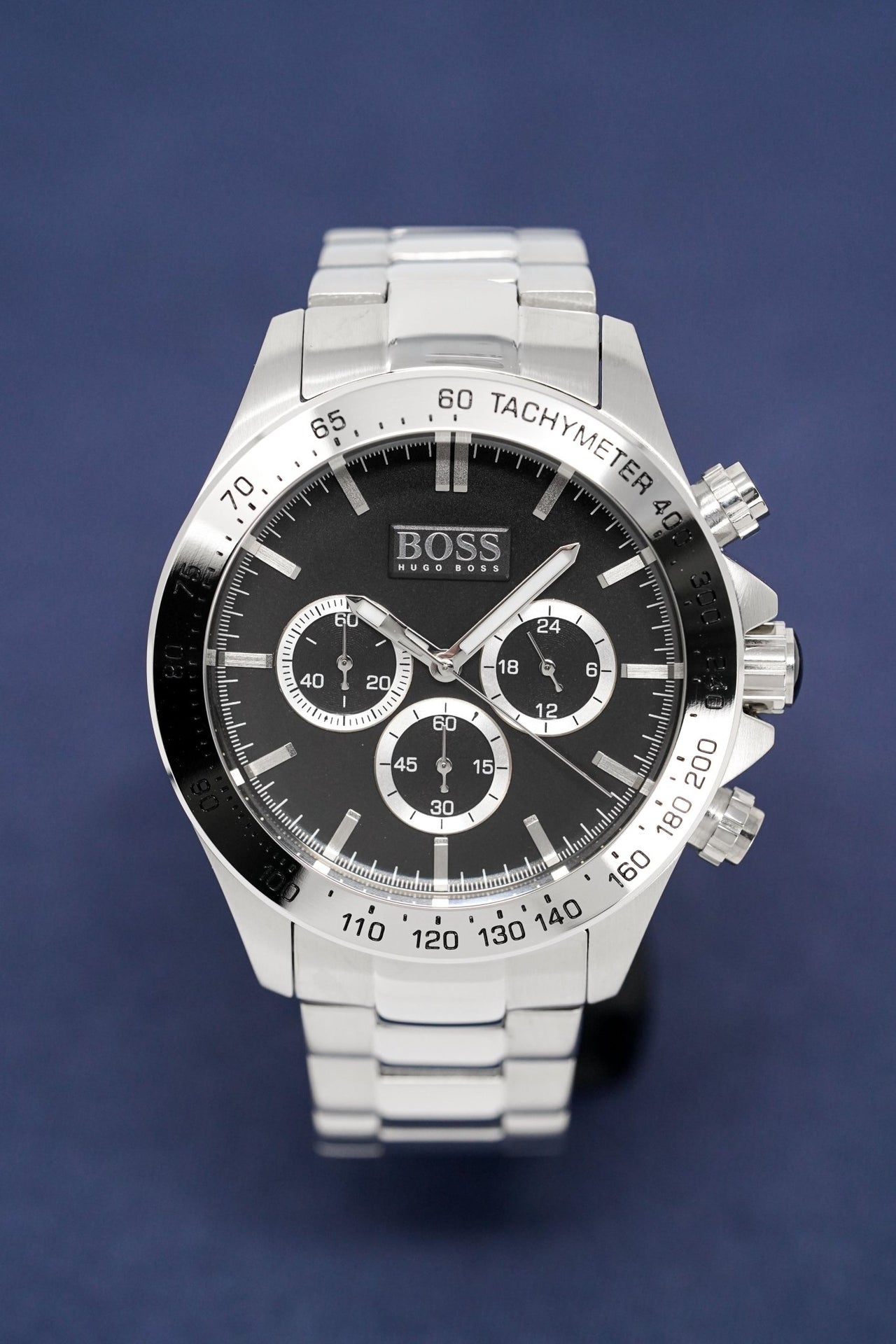  Shop Authentic Hugo Boss Ikon Black Dial Silver Steel Strap Watch for Men - 1512965 - Luxxuri