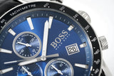  Shop Authentic Hugo Boss Rafale Chronograph Quartz Blue Dial Black Leather Strap Watch For Men - HB1513391 - Luxxuri