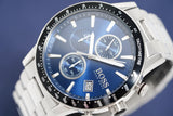  Shop Authentic Hugo Boss Rafale Quartz Blue Dial Silver Steel Strap Watch for Men - 1513510 - Luxxuri