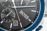  Shop Authentic Hugo Boss Velocity Black Dial Blue Rubber Strap Watch for Men - 1513717 - Luxxuri