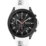  Shop Authentic Hugo Boss Velocity Black Dial White Rubber Strap Watch for Men - 1513718 - Luxxuri