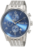  Shop Authentic Hugo Boss Navigator Chronograph Blue Dial Silver Steel Strap Watch for Men - 1513498 - Luxxuri