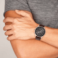  Shop Authentic Hugo Boss Navigator Grey Dial Brown Leather Strap Watch for Men - 1513496 - Luxxuri