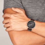  Shop Authentic Hugo Boss Navigator Grey Dial Brown Leather Strap Watch for Men - 1513496 - Luxxuri