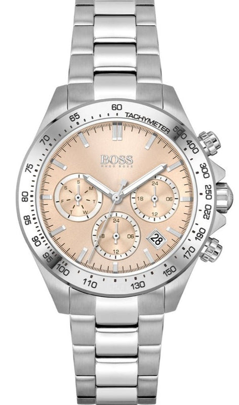  Shop Authentic Hugo Boss Novia Pink Dial Silver Steel Strap Watch for Women - 1502615 - Luxxuri