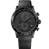  Shop Authentic Hugo Boss Rafale Chronograph Black Dial Black Leather Strap Watch For Men - 1513456 - Luxxuri