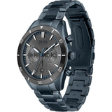  Shop Authentic Hugo Boss Santiago Grey Dial Blue Steel Strap Watch for Men - 1513865 - Luxxuri