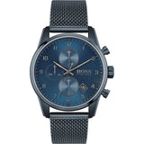  Shop Authentic Hugo Boss Skymaster Chronograph Blue Dial Blue Mesh Bracelet Watch for Men - 1513836 - Luxxuri