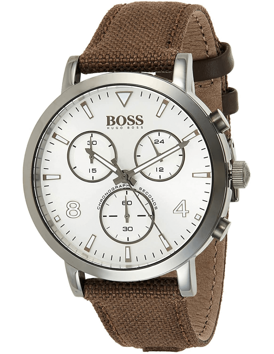  Shop Authentic Hugo Boss Spirit White Dial Brown Nylon Strap Watch for Men - 1513690 - Luxxuri