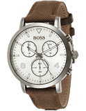  Shop Authentic Hugo Boss Spirit White Dial Brown Nylon Strap Watch for Men - 1513690 - Luxxuri