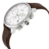  Shop Authentic Hugo Boss Slim Chronograph White Dial Brown Leather Strap Watch For Men - 1513263 - Luxxuri