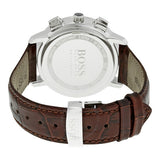  Shop Authentic Hugo Boss Slim Chronograph White Dial Brown Leather Strap Watch For Men - 1513263 - Luxxuri