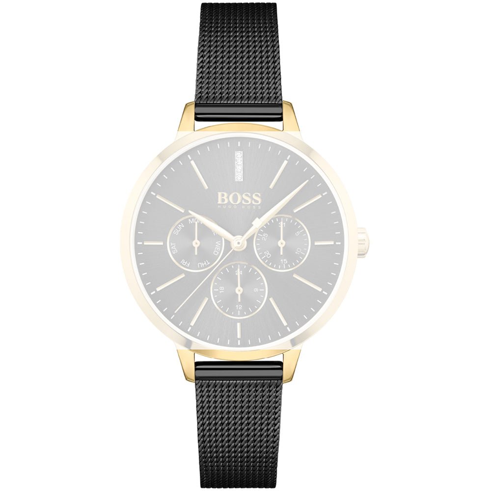  Shop Authentic Hugo Boss Symphony Black Dial Black Mesh Bracelet Watch for Women - 1502601 - Luxxuri
