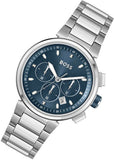  Shop Authentic Hugo Boss One Chronograph Blue Dial Silver Steel Strap Watch For Men - 1513999 - Luxxuri