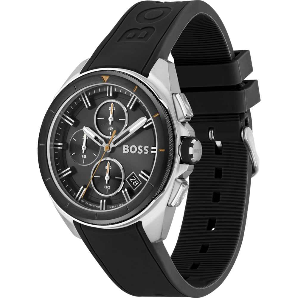  Shop Authentic Hugo Boss Volane Grey Dial Black Silicone Strap Watch for Men - 1513953 - Luxxuri