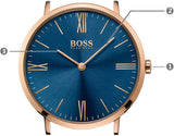 Shop Authentic Hugo Boss Classic Jackson Blue Dial Brown Leather Strap Watch for Men - 1513458 - Luxxuri