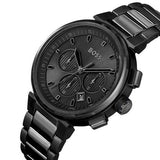  Shop Authentic Hugo Boss One Chronograph Black Dial Black Steel Strap Watch For Men - 1514001 - Luxxuri