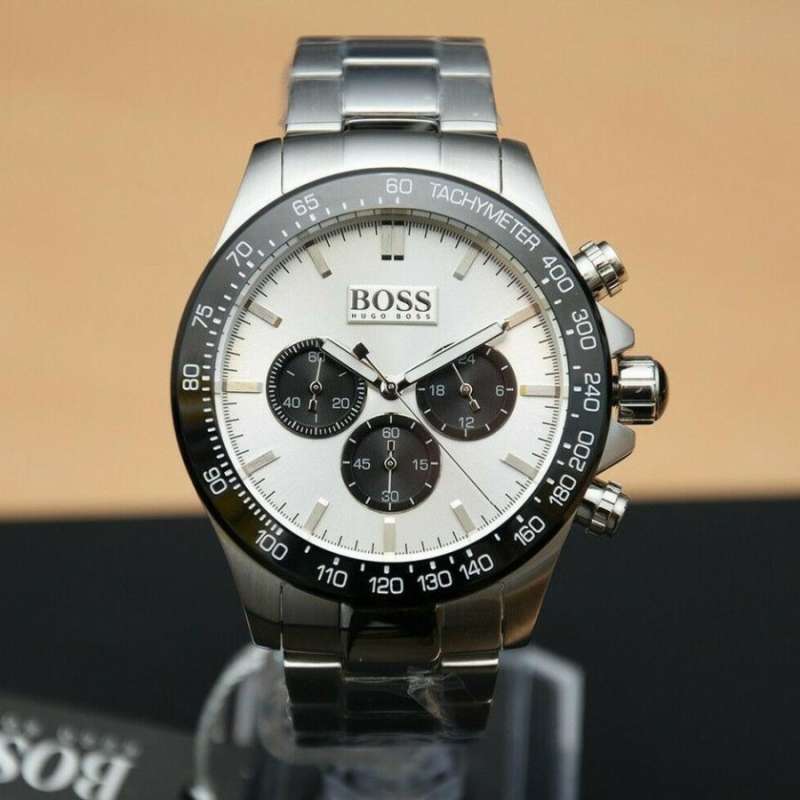  Shop Authentic Hugo Boss Ikon White Dial Silver Steel Strap Watch for Men - 1512964 - Luxxuri