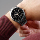  Shop Authentic Hugo Boss Champion Chronograph Black Dial Two Tone Steel Strap Watch for Men - 1513819 - Luxxuri