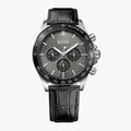  Shop Authentic Hugo Boss Ikon Grey Dial Black Leather Strap Watch for Men - 1513177 - Luxxuri