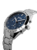  Shop Authentic Hugo Boss Talent Blue Dial Silver Steel Strap Watch for Men - 1513582 - Luxxuri