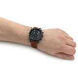  Shop Authentic Hugo Boss Pilot Black Dial Brown Leather Strap Watch for Men - 1513851 - Luxxuri