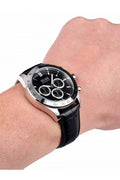  Shop Authentic Hugo Boss Ikon Black Dial Black Leather Strap Watch for Men - 1513178 - Luxxuri
