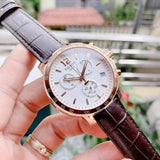  Shop Authentic Tissot Quickster Chronograph 42mm White Dial Brown Leather Strap Watch For Men - T095.417.36.037.00 - Luxxuri