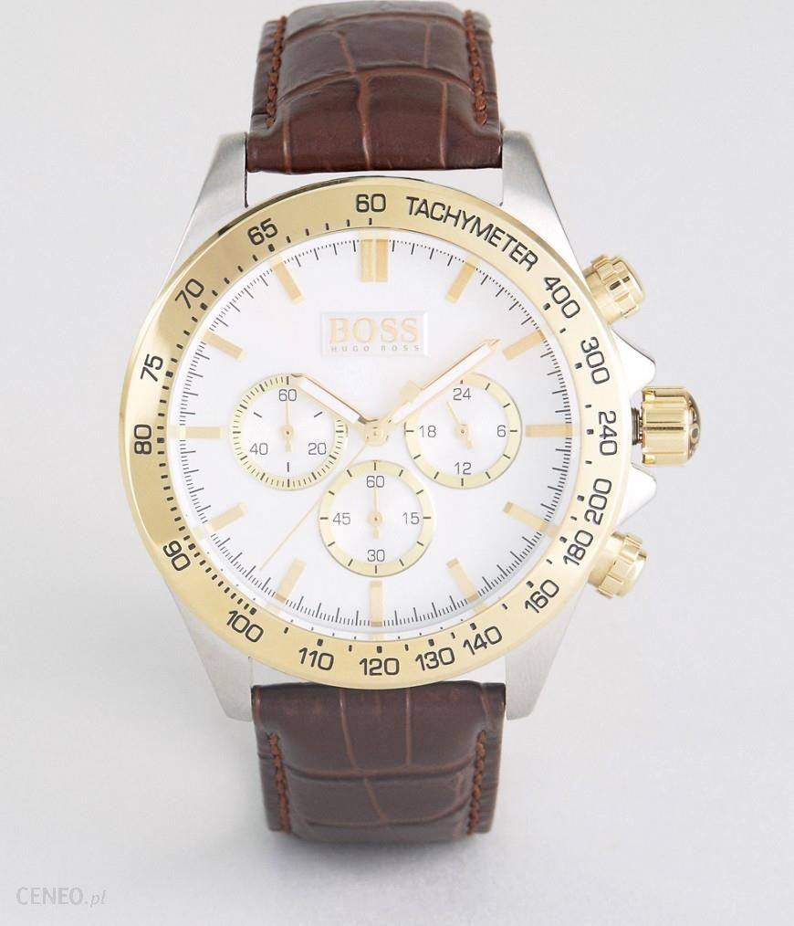  Shop Authentic Hugo Boss Ikon White Dial Brown Leather Strap Watch for Men - 1513174 - Luxxuri