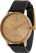  Shop Authentic Calvin Klein Post Minimal Gold  Dial Black Leather Strap Watch For Men - K7621501 - Luxxuri