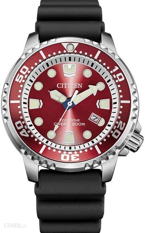  Shop Authentic Citizen Eco Drive Promaster Marine Red Dial Black Rubber Strap Watch For Men - BN0159-15X - Luxxuri