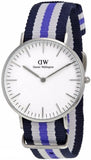  Shop Authentic Daniel Wellington Classic Trinity White Dial Three Tone Nylon Strap Watch For Women - 0609DW - Luxxuri
