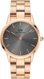  Shop Authentic Daniel Wellington Iconic Link Grey Dial Gold Steel Strap Watch For Women - DW00100334 - Luxxuri