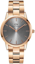  Shop Authentic Daniel Wellington Iconic Link Grey Dial Rose Gold Steel Strap Watch For Women - DW00100332 - Luxxuri