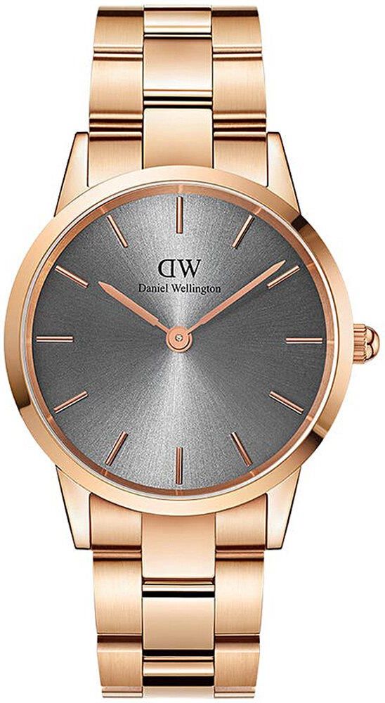  Shop Authentic Daniel Wellington Iconic Link Grey Dial Rose Gold Steel Strap Watch For Women - DW00100332 - Luxxuri