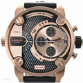  Shop Authentic Diesel Little Daddy Black & Gold Dial Black Leather StrapWatch For Men - DZ7282 - Luxxuri