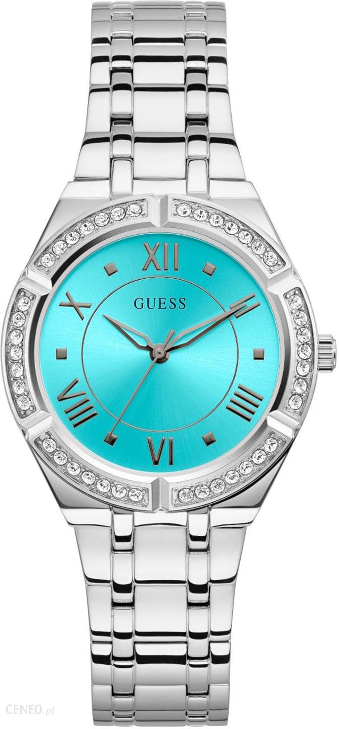  Shop Authentic Guess Cosmo Diamonds Turquoise Dial Silver Steel Strap Watch for Women - GW0033L7 - Luxxuri