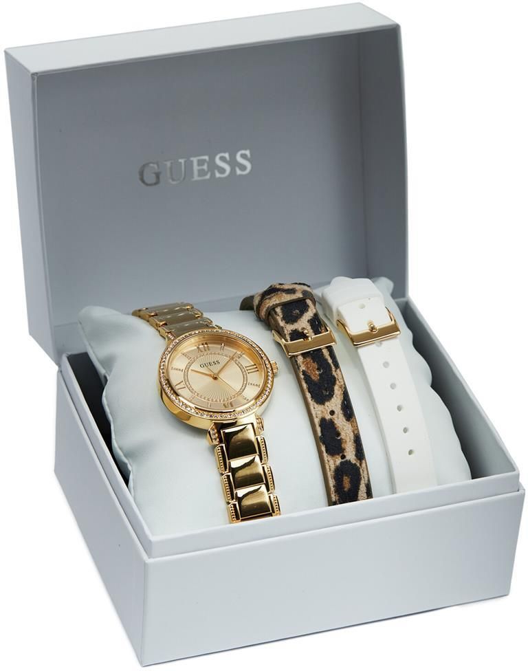  Shop Authentic Guess Montage Quartz Gold Dial Gold Steel Strap Watch For Women - GW0588L1 - Luxxuri