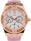  Shop Authentic Guess Limelight Quartz Analog White Dial Pink Leather Strap Watch For Women - W0775l3 - Luxxuri