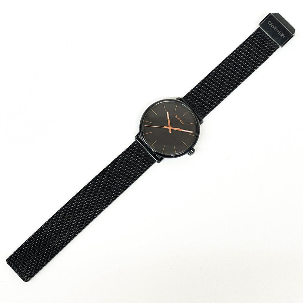  Shop Authentic Calvin Klein High Noon Quartz Black Dial Black Mesh Bracelet Watch for Men - K8M21421 - Luxxuri