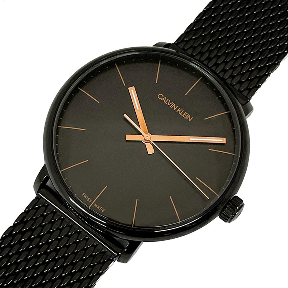  Shop Authentic Calvin Klein High Noon Quartz Black Dial Black Mesh Bracelet Watch for Men - K8M21421 - Luxxuri