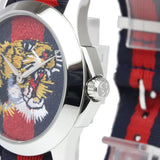  Shop Authentic Gucci G Timless Le Marche Des Merveilles Blue & Red Dial Blue & Red Nylon Strap Unisex Watch  - YA126495 - Luxxuri