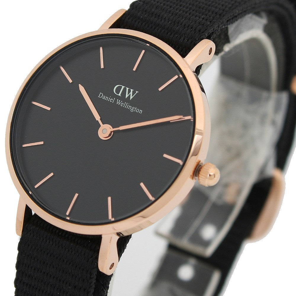  Shop Authentic Daniel Wellington Petite Cornwall Black Dial Black Nylon Strap Watch for Women - DW00100247 - Luxxuri