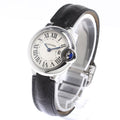  Shop Authentic Cartier Ballon Bleu Silver Dial Black Leather Strap Watch for Women - W69018Z4 - Luxxuri