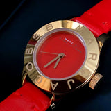  Shop Authentic Marc Jacobs Blade Red Dial Red Leather Strap Watch for Women - MBM1210 - Luxxuri