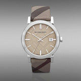  Shop Authentic Burberry The City Nova Beige Dial Grey Leather Strap Watch for Women - BU9023 - Luxxuri