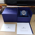 Swarovski Passage Chrono Crystal Blue Dial Blue Leather Strap Watch for Women - 5580342