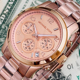  Shop Authentic Michael Kors Runway Rose Gold Dial Rose Gold Steel Strap Watch for Women - MK5128 - Luxxuri
