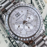 Shop Authentic Michael Kors Brinkley Diamonds Silver Dial Silver Steel Strap Watch for Women - MK6186 - Luxxuri