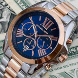  Shop Authentic Michael Kors Bradshaw Blue Dial Two Tone Steel Strap Watch for Women - MK5606 - Luxxuri